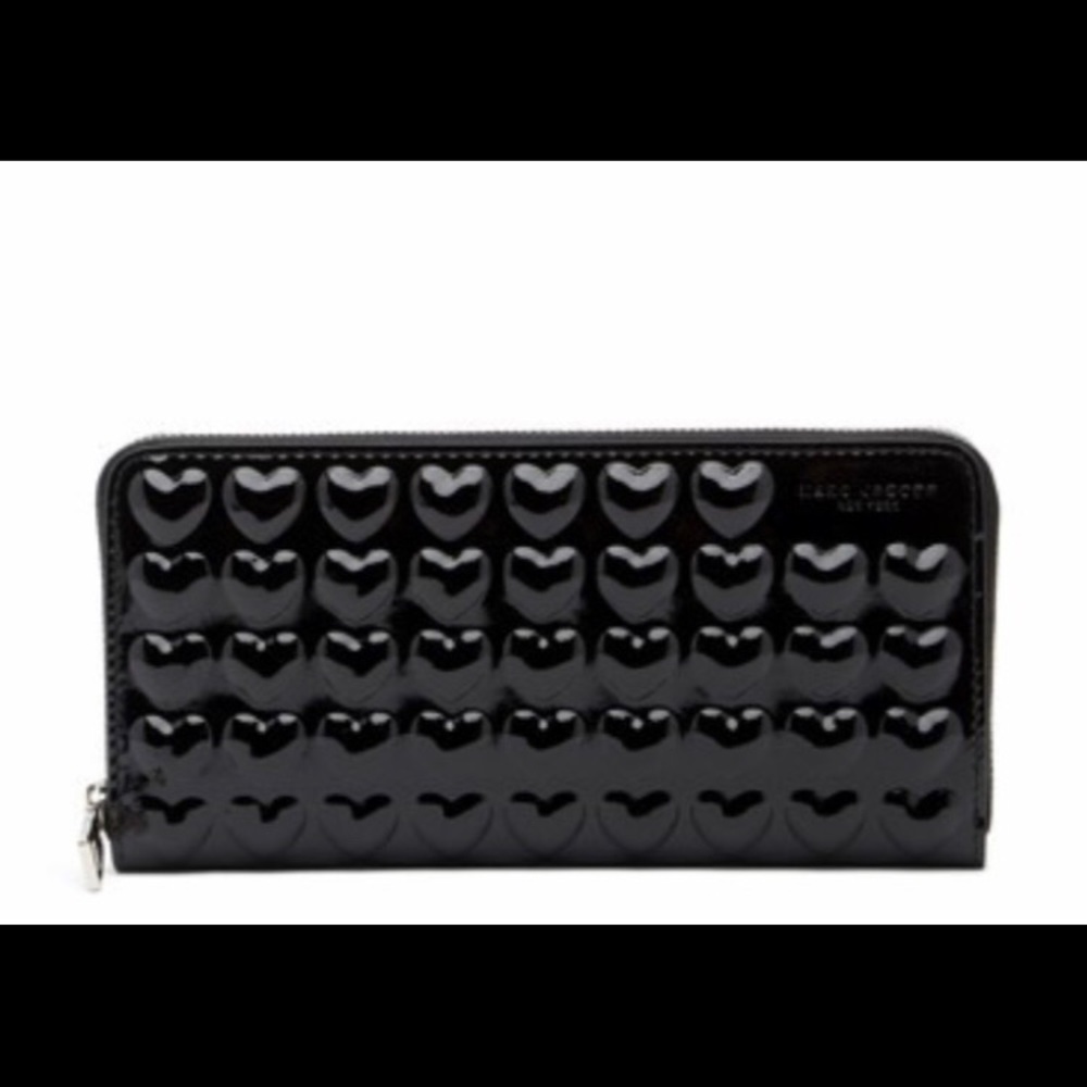 Marc Jacobs Black Zip Leather Wallet